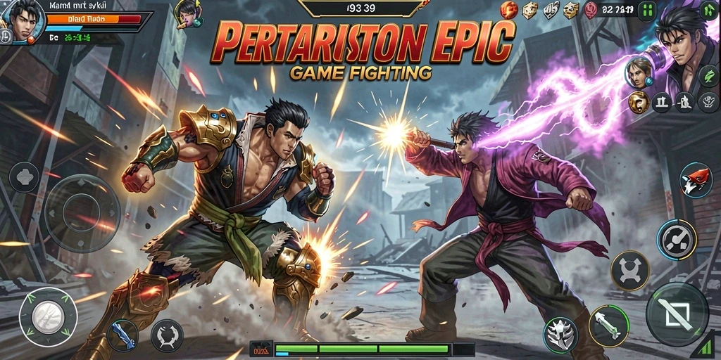Screenshot gameplay dari pertempuran hebat di 9939.