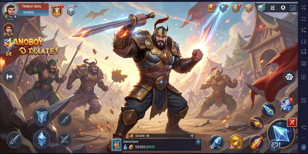 Tampilan gameplay seru di ANOBOY dalam mode pertempuran Battle Royale.