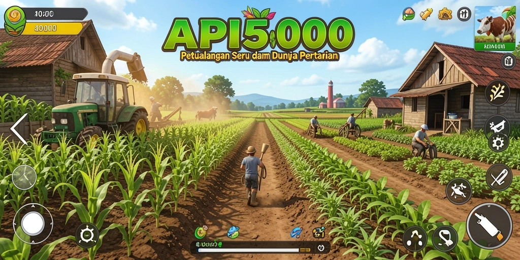 Tangkapan layar gameplay menunjukkan petualangan menarik dalam bercocok tanam.