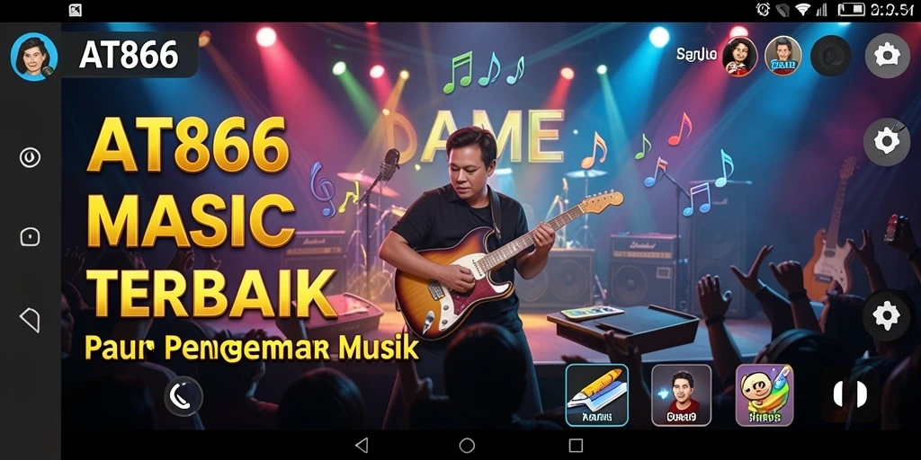 Screenshot gameplay AT866 menampilkan pengalaman seru dalam bermain musik.