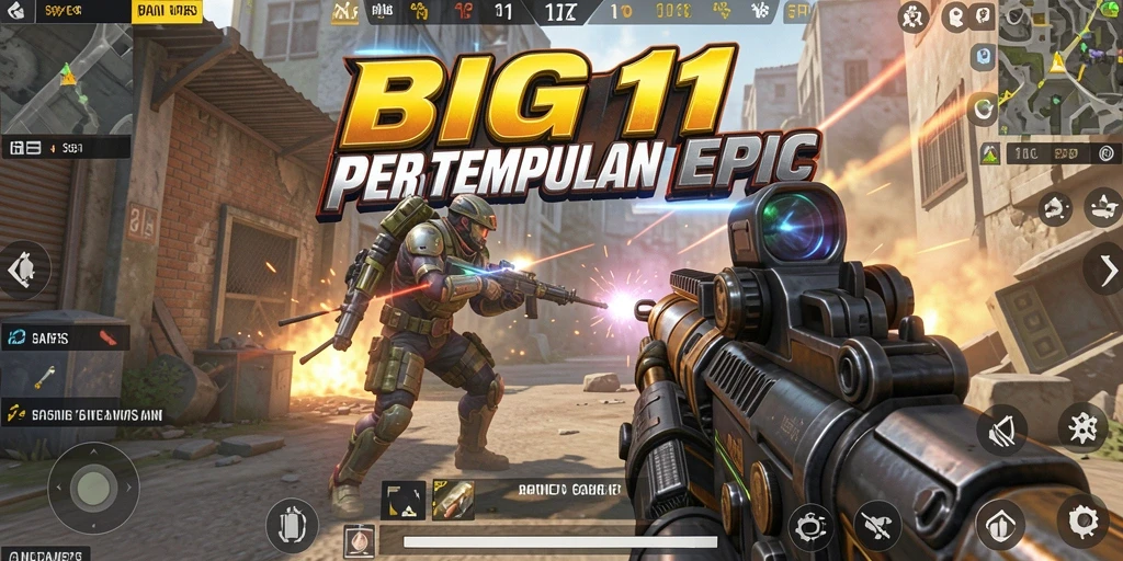 Screenshot gameplay BIG11 yang menampilkan aksi tembak-menembak mendebarkan.