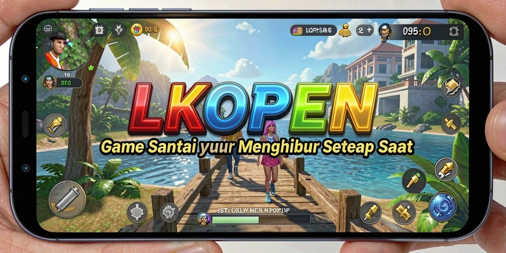 Screenshot menunjukkan gameplay santai dan menyenangkan dari LKOPEN.