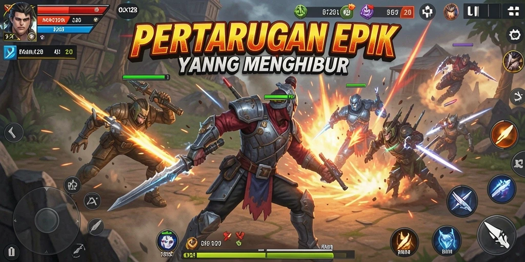 Tampilan gameplay Fighting yang seru dan aksi mendebarkan.