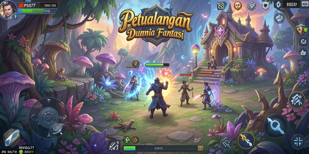 Screenshot menunjukkan aksi mendebarkan dalam gameplay PSG77.