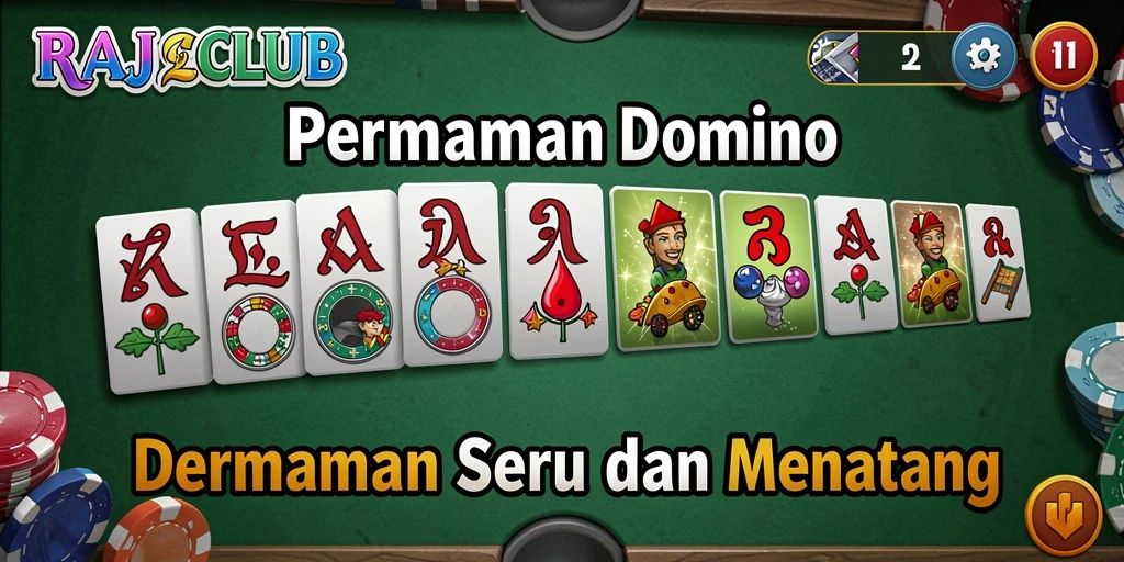 Screenshot gameplay RAJACLUB yang menunjukkan aksi seru permainan Domino.