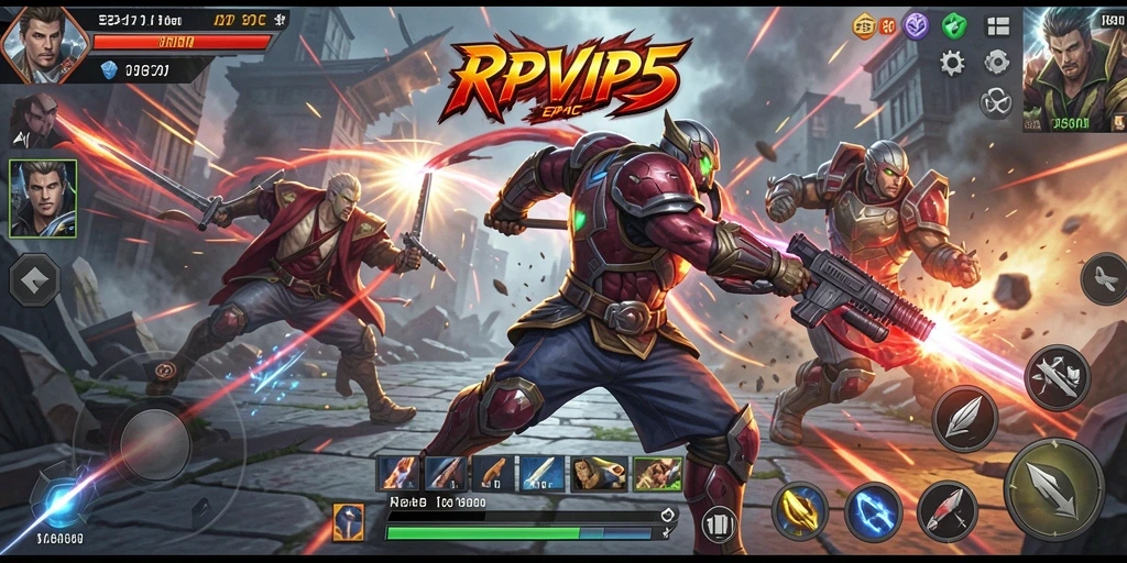 Tampilan gameplay menegangkan RPVIP5 yang penuh aksi.