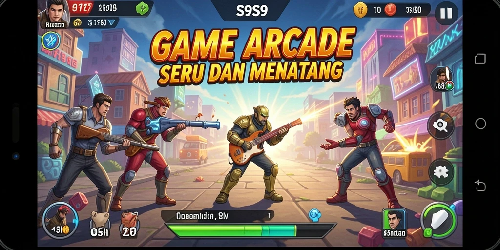 Screenshot menunjukkan gameplay seru dan penuh tantangan di S9S9.
