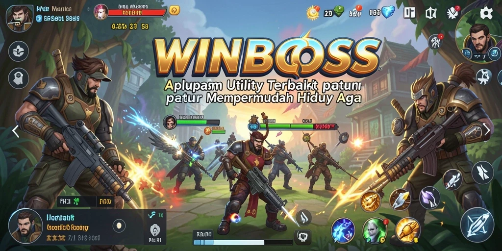 Tampilan utama aplikasi WINBOSS dengan fitur utility yang lengkap.