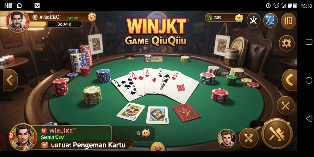 Tampilan gameplay yang seru dalam WINJKT, permainan QiuQiu.