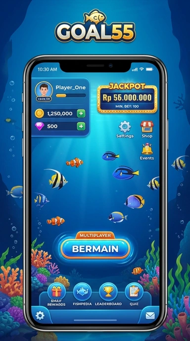 Screenshot antarmuka goal55 yang mudah digunakan.